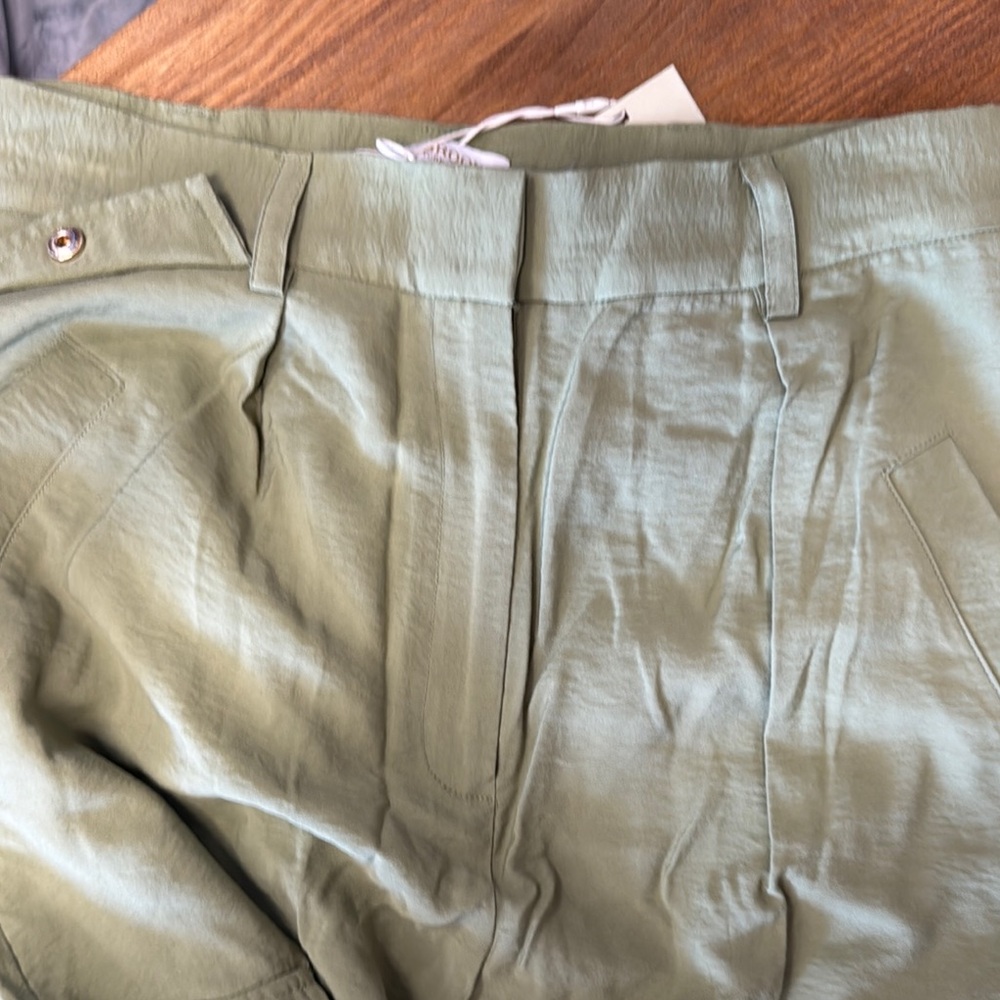 RAMY BROOK EMIL PANT SIZE 2 NWT Olive Green Wide-Leg Cargo Pants LOOK! - Picture 5 of 8